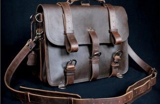 gorgeous vintage leather messenger bag by Serbags