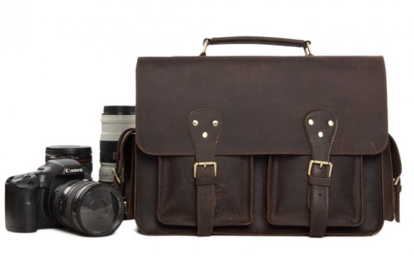 Leather DSLR Camera Bag