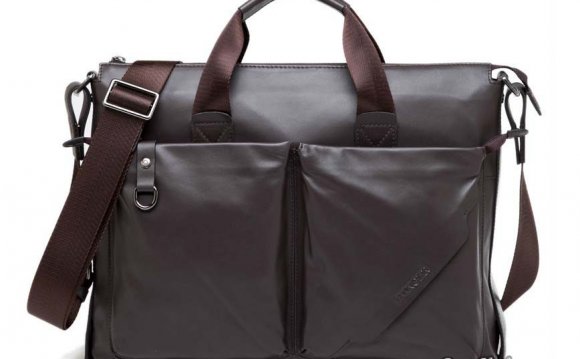 Laptop briefcases men; leather