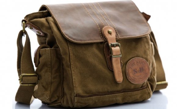 And leather messenger bag