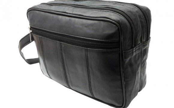 Mens Leather Travel Toiletry