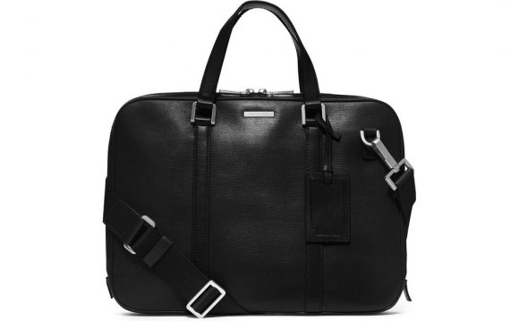 Slim Leather Briefcase in