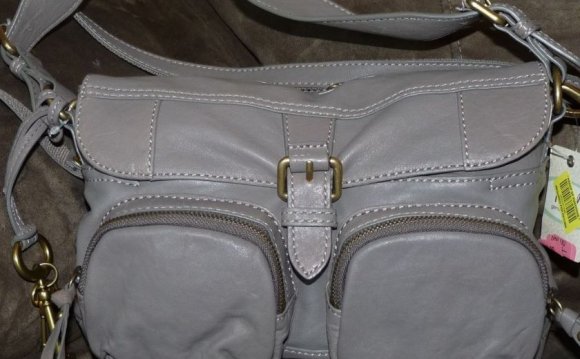 New Fossil Shelby Flap Leather