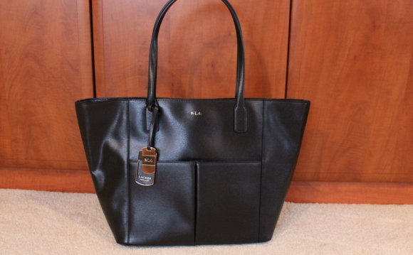 Ralph lauren tote bag leather