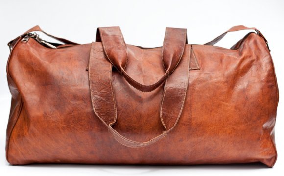 Shops, Leather duffle bag and