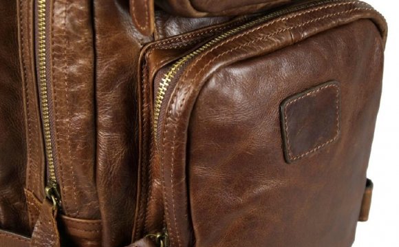 Stylish leather backpack