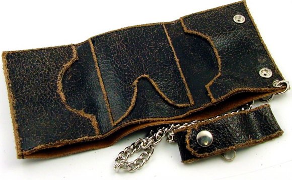 Vintage Leather Chain Wallet