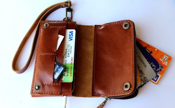 Leather Cell Phone Wallets Wristlet