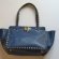 Blue Leather Crossbody Bag