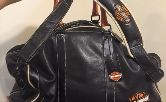 Harley Davidson Leather Duffle Bag