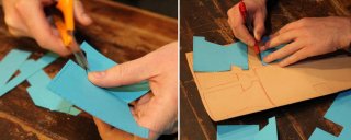homemade diy leather wallet cutting out plans templates