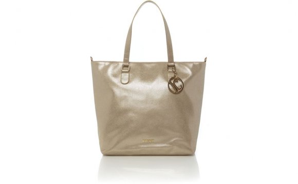 Gold Leather Tote Bag