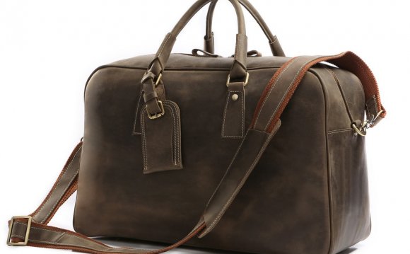 Leather Weekender Travel Bag