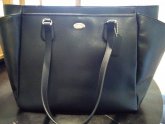 Black Leather Coach Diaper Bag