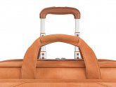 Brown Leather Rolling Briefcase