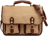 Canvas and Leather Messenger Bag