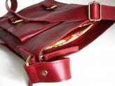 Red Leather Messenger Bag