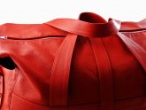 Red Leather Travel Bag