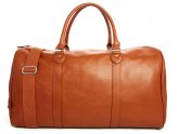 Tan Leather Duffle Bag