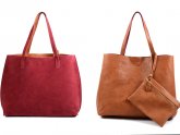 Tote Bags with Brown Leather handles